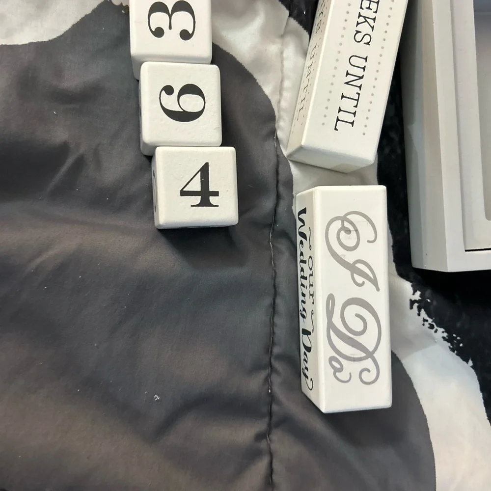 Wedding White Domino Set picture frame